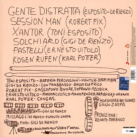 Tony Esposito - Gente Distratta Red Vinyl Edition
