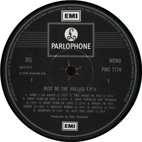 The Hollies - The Best Of The Hollies E.P.s