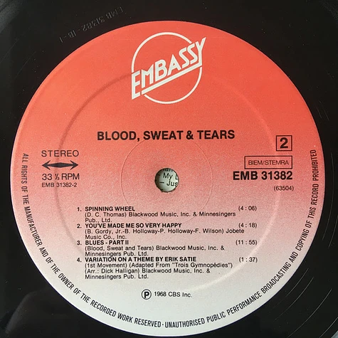 Blood, Sweat And Tears - 2nd Album