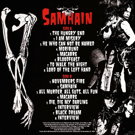 Samhain - Last Gasp On Earth Black Vinyl Edition