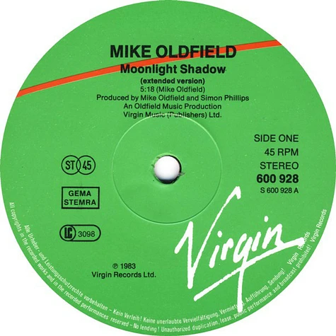 Mike Oldfield - Moonlight Shadow (Extended Version)