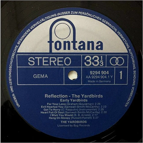 The Yardbirds - Reflection - Early Yardbirds