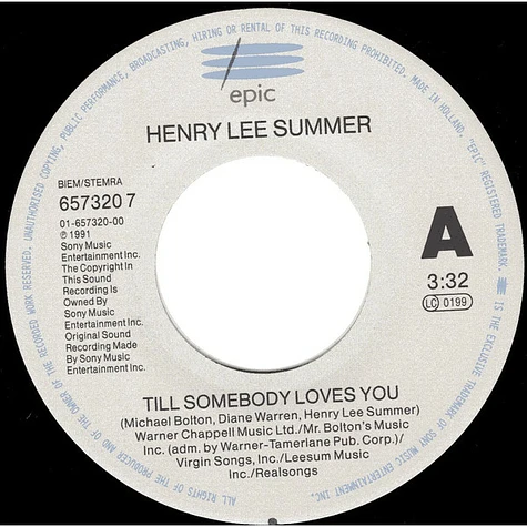 Henry Lee Summer - Till Somebody Loves You