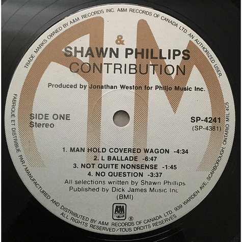 Shawn Phillips - Contribution