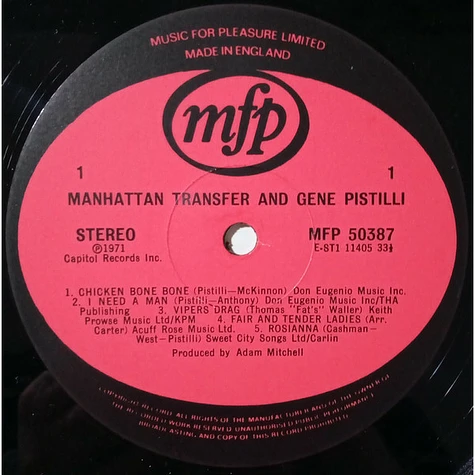 The Manhattan Transfer And Eugene Pistilli - Manhattan Transfer And Gene Pistilli