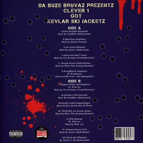 Clever1 (Da Buze Bruvaz) - Kevlar Ski Jacketz HHV Exclusive Blue Vinyl Edition