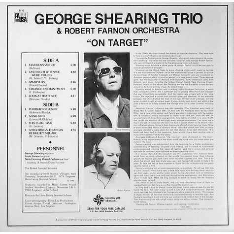 George Shearing Trio & Robert Farnon And His Orchestra - On Target