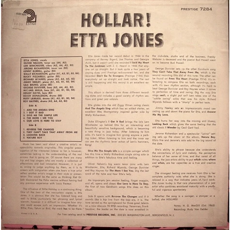 Etta Jones - Hollar!