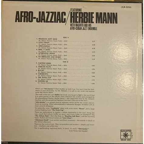 Herbie Mann With Machito & His Afro-Cubans - Afro Jazziac