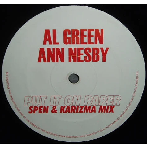 Ann Nesby & Al Green - Put It On Paper