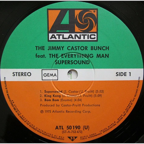 The Jimmy Castor Bunch Featuring The Everything Man - Supersound
