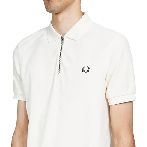 Fred Perry - Towelling Zip Neck Polo Shirt