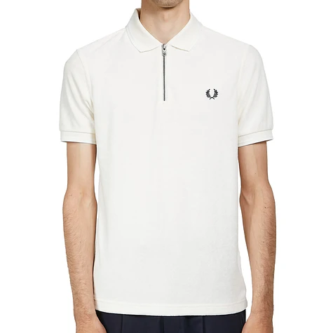 Fred Perry - Towelling Zip Neck Polo Shirt