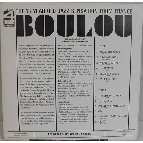 Boulou Ferré With Paris All Stars - The 13 Year Old Jazz Sensation From France