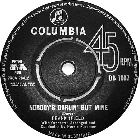 Frank Ifield - Nobody's Darlin' But Mine