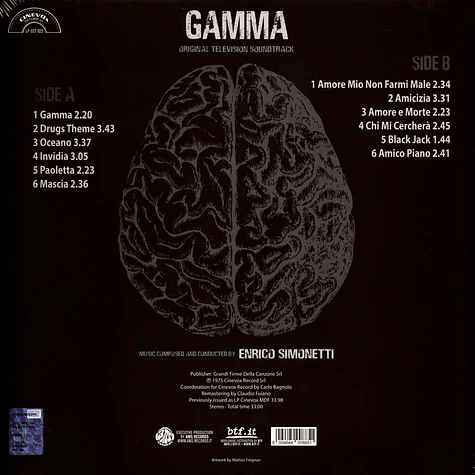 Enrico Simonetti - OST Gamma Record Store Day 2022 White Vinyl Edition