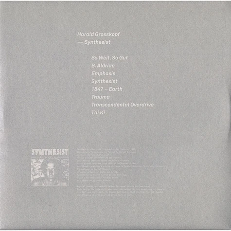Harald Grosskopf - Synthesist / Re-Synthesist