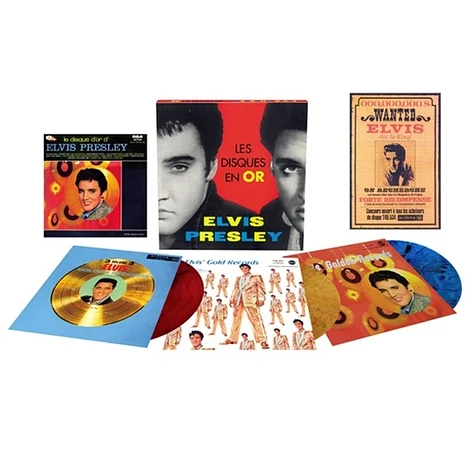 Elvis Presley - Les Disques En Or D'elvis Presley Record Store Day 2022 Marble Red/Blue/Gold Vinyl Edition