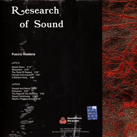 Puccio Roelens - Research Of Sound