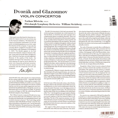 Dvorak / Glazounov - Violin Concerto