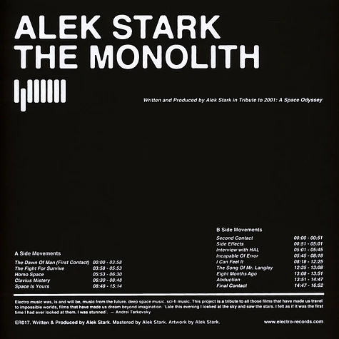 Alek Stark - The Monolith (In Tribute To 2001 - A Space Odyssey)