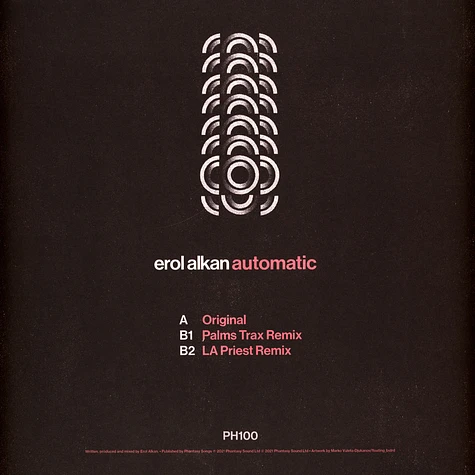 Erol Alkan - Automatic Palms Trax & La Priest Remixes Clear Vinyl Edition