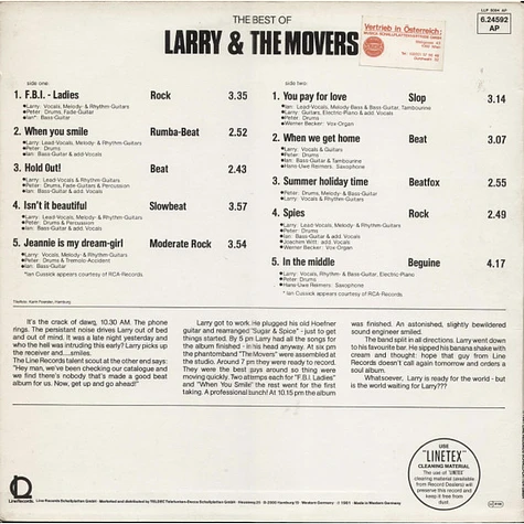 Larry & The Movers - The Best Of Larry & The Movers