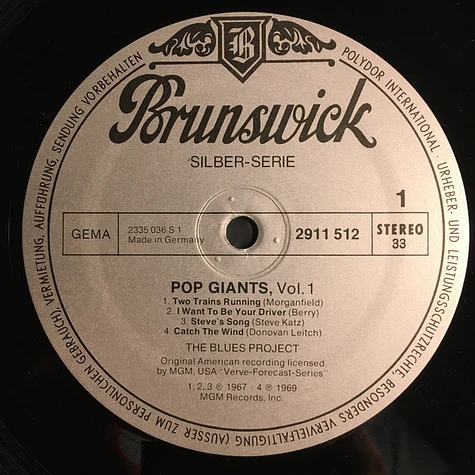 The Blues Project - Pop Giants, Vol. 1