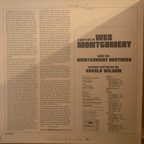 Wes Montgomery With The Montgomery Brothers - A Portrait Of Wes Montgomery