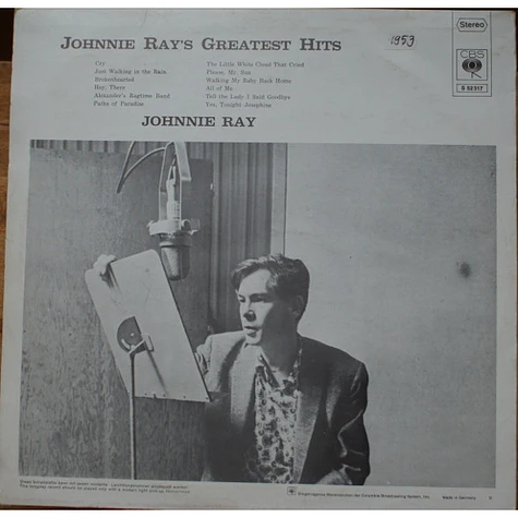 Johnnie Ray - Johnnie Ray's Greatest Hits