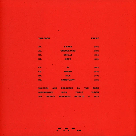 Yan Cook - XXX Dark Red Marbled Vinyl Edition