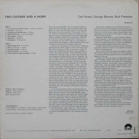 Carl Kress / George Barnes / Bud Freeman - Two Guitars And A Horn (Volume II)