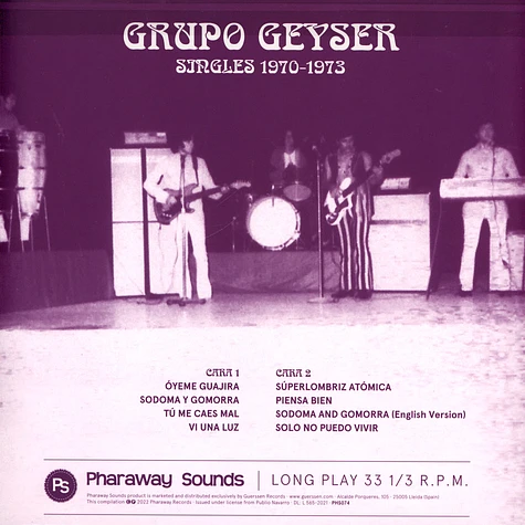 Grupo Geyser - Singles 1970-1973 Black Vinyl Edition
