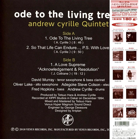 Andrew Cyrille Quintet - Ode To The Living Tree