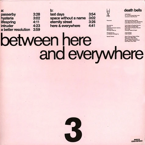 Death Bells - Between Here & Everywhere Clear Orange Vinyl Edition