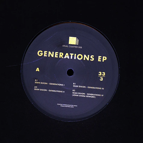 Sean Dixon - Generations EP