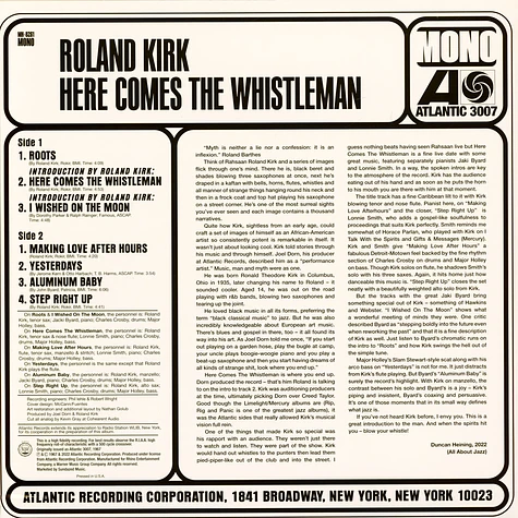 Roland Kirk - Here Comes The Whistleman