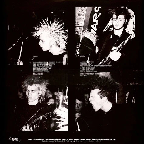 Discharge - Hear Nothing See Nothing Say Nothing White Vinyl Edtion