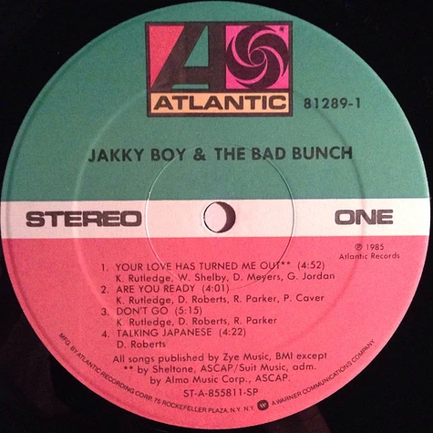 Jakky Boy & The Bad Bunch - Jakky Boy & The Bad Bunch