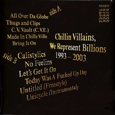C.V.E. - Chillin Villains - We Represent Billions Vinyl Edition