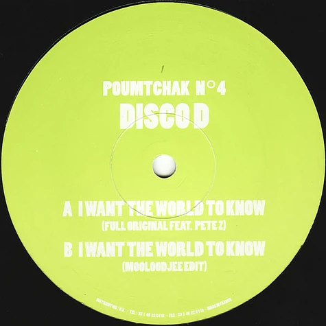 Disco D - I Want The World To Know