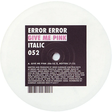 Error Error - Give Me Pink