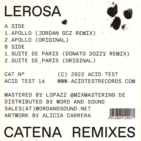 Lerosa - Catena Remixes Jordan GCZ & Donato Dozzy Remixes