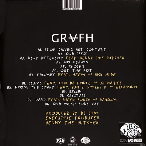 Grafh X DJ Shay - Stop Calling Art Content Black Vinyl Edition