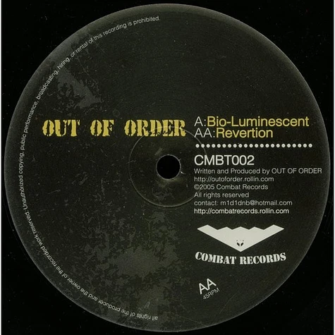 Out Of Order - Bio-Luminescent / Revertion