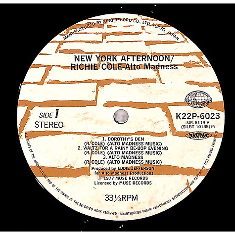Richie Cole - New York Afternoon (Alto Madness)