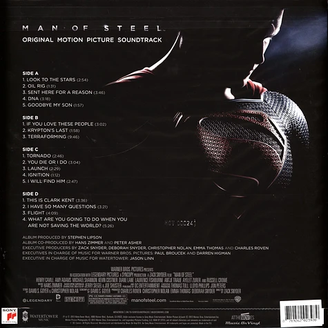 V.A. - OST Man Of Steel Silver & Black Marbled Vinyl Edition
