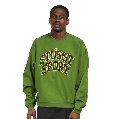 Stüssy - Relaxed Oversized Crew Neck Sweater (Green) | HHV