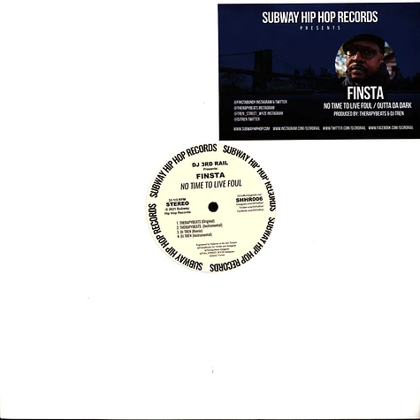 DJ 3rd Rail & Finsta - No Time To Live Foul / Outta Da Dark Brown W/ Splatter Vinyl Edition