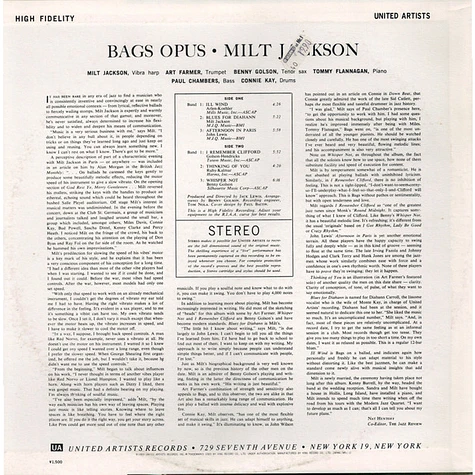 Milt Jackson - Bags' Opus